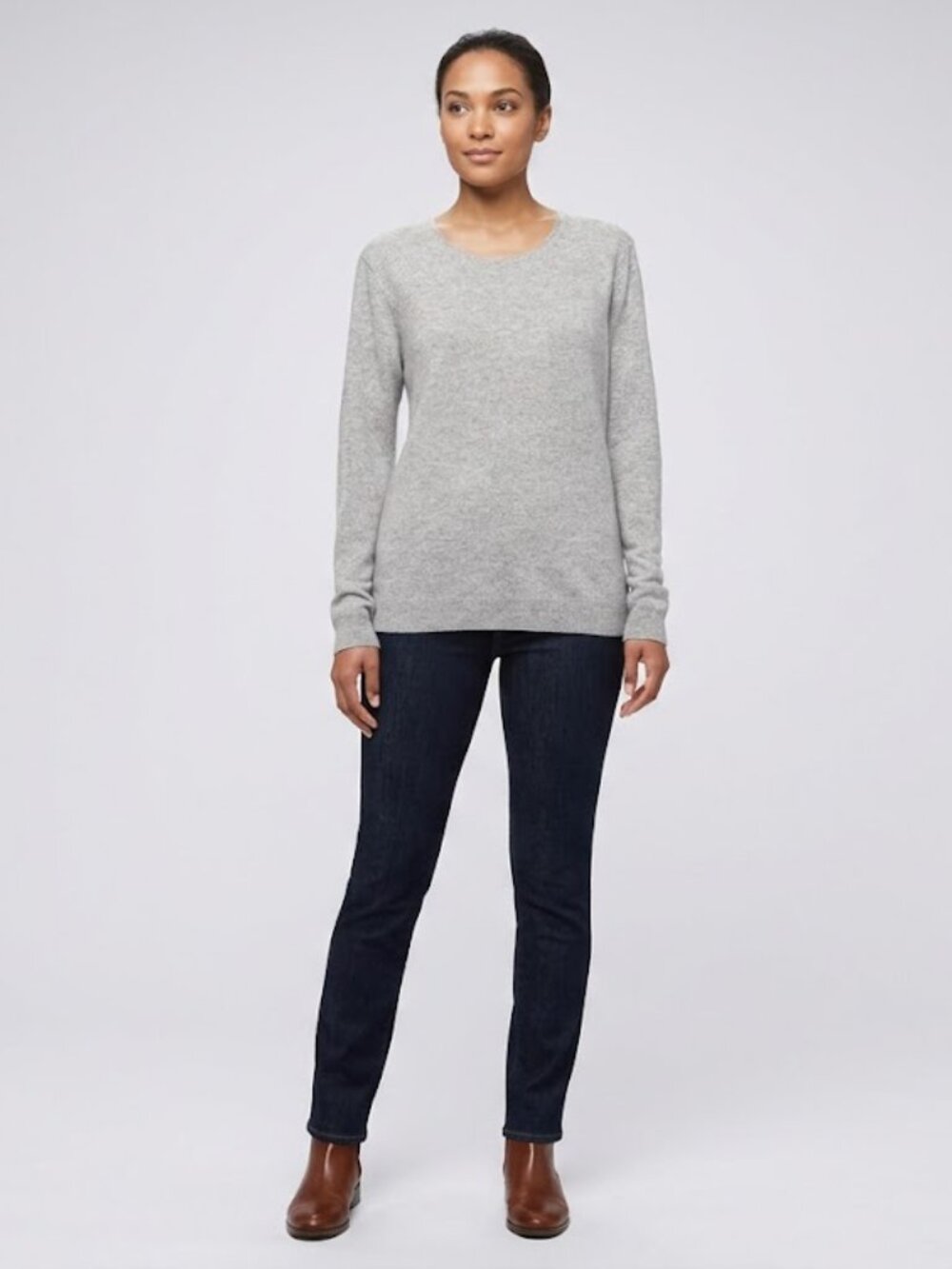 Victoria's Secret Women's Moda International Sweatshirt Cotton Grey -Small